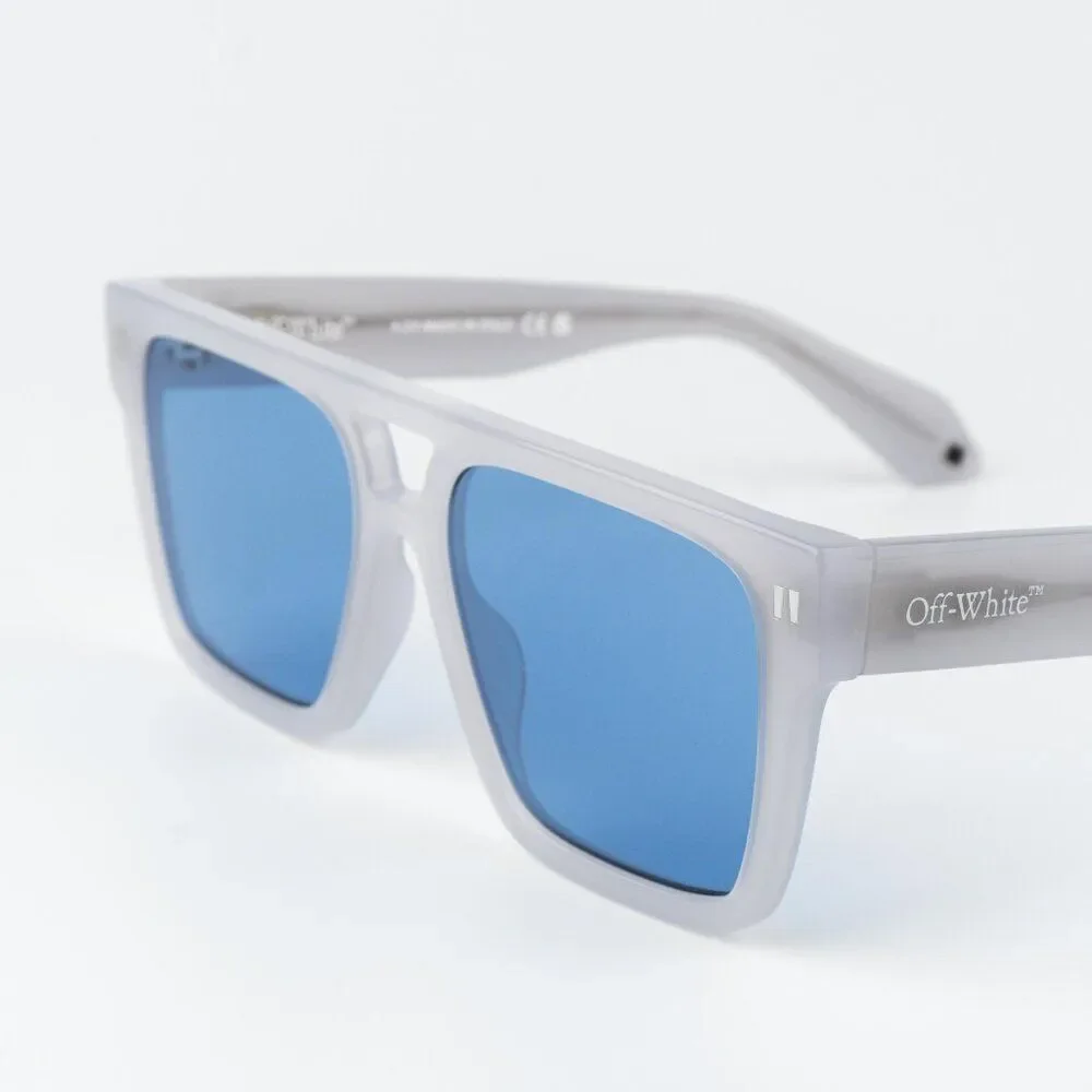 Off-White SPRINGFIELD Men Sunglasses Grey Blue Square OERI133 0945 NEW AUTHENTIC